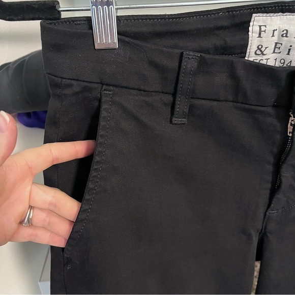 Frank & Eileen Wicklow Italian cropped chino pants | Black | Size 4 - Picture 6 of 9